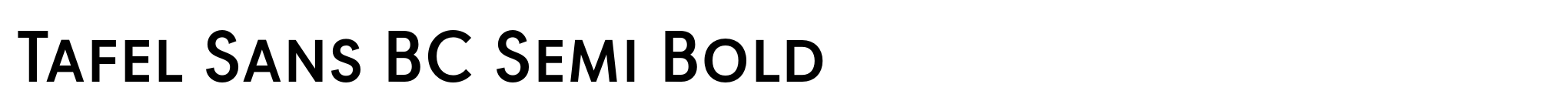 Tafel Sans BC Semi Bold image